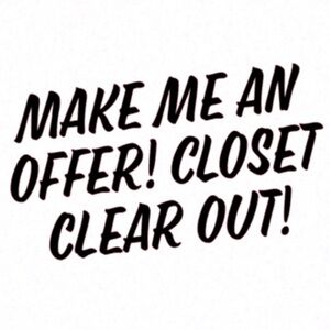 Check out my closet !! Looking to clear out some stuff to make space for new!